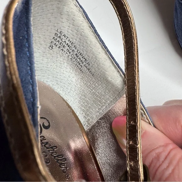 Seychelles x Corey Lynn Calter Come Get Me Platform Peep Toe Pumps Blue Copper - Picture 5 of 15